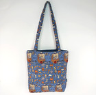 Quilted Tote Bag Bible Bag Craft Bag Noah's Ark Cloth Fabric
