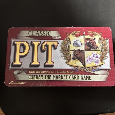 Classic PIT Corner the Market Card Game with Bell in Tin Box New Sealed