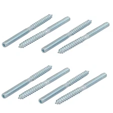 M6x80mm Carbon Steel Zinc Plated Torx Head Self-Tapping Hanger Bolt 8pcs