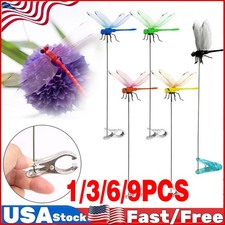 1/3/6/9PCS Fake Dragonfly Clip Waterproof Outdoor 3D Dragonfly Garden DecoratiAN