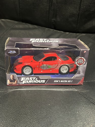 Voiture Miniature Jada Fast & Furious - Mazda RX-7 De Dom (2001) Rouge - Échelle 1:32 - Modèle Neuf