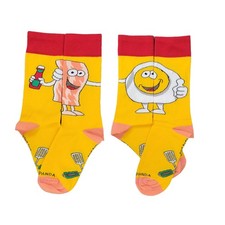 Bacon and Eggs - The Ultimate Partnership Sock Left / Right  Adult Small 
