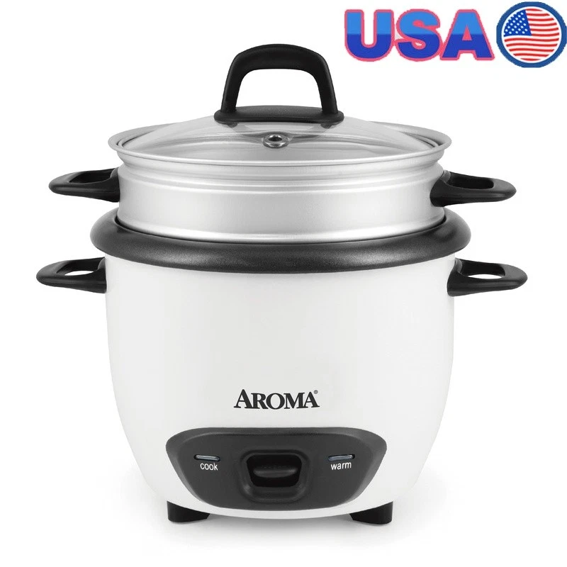 6-Cup Rice Cooker Food Steamer One-Touch Automatic Keep Warm Nonstick Pot New