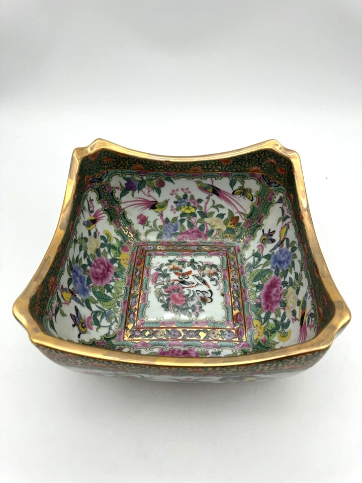 Cuenco chino oriental de porcelana para pájaros Foto 3 de 4