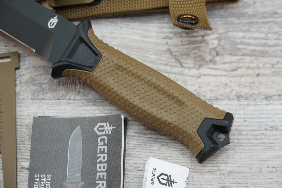Gerber Strongarm фиксированное лезвие тонкий край нож модульный MOLLE ножны - койот коричневый - Изображение 4 из 4