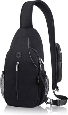 VADOO Sling Rucksack, Umhängetasche in schwarz