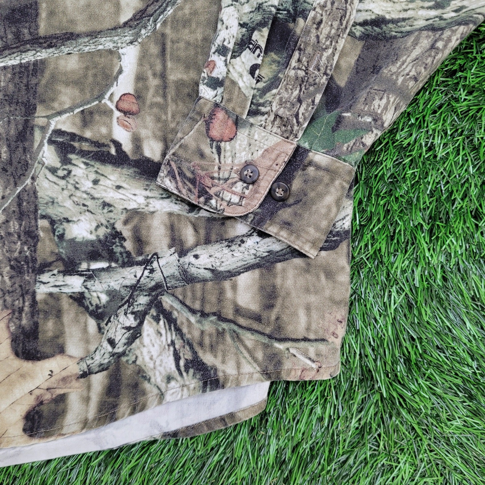 Break-Up Infinity Treebark Camo Button Shirt 2XL … - image 9