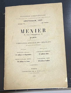 SCHOKOLADE MENIER BOOKLET INTERNATIONALE AUSSTELLUNG AMSTERDAM VON 1883 MIT 25 SEITEN