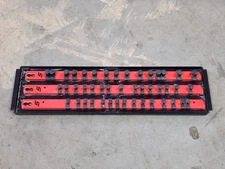 Snap-On Tools Socket Organizer 1/4 3/8 1/2 Twist Lock Tray RED KA123814rd