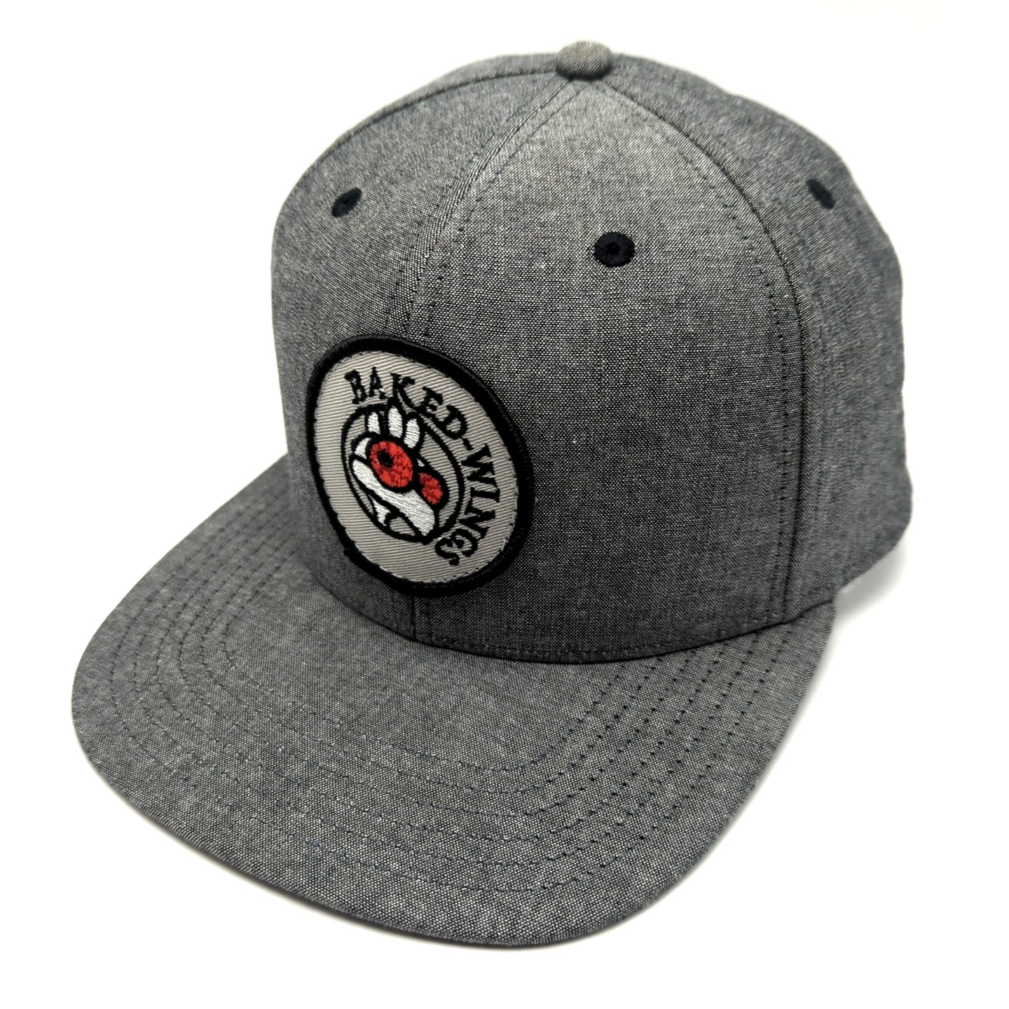 Baked Wings hat gray adjustable snapback cap - image 10