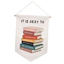 It is Okay to Be Yourself Wall Hanging Banner Classroom Wall Decor Books