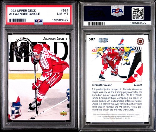 Alexandre Daigle #587 1992 Upper Deck card