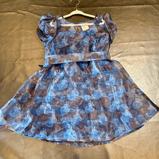 Snow White Disney Double Layer Blue Dress Girls Sz 5/6 NWOT