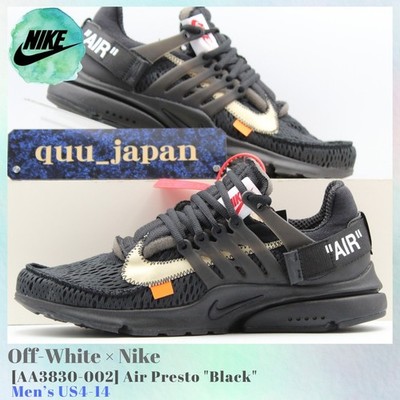 Size 7 - Nike Air Presto x Off-White Low Black for sale online | eBay