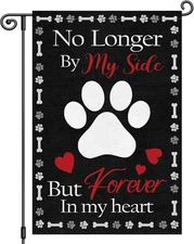 Pet Memorial Garden Flag 12X18 Inch Double Sided Dog Paw Print Garden Flag Small