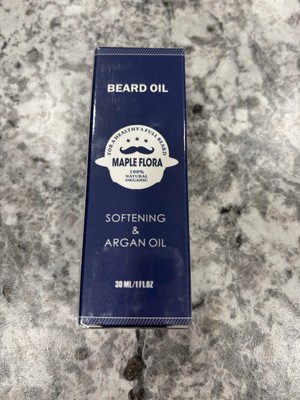 Maple Flora Beard Oil Softening & Argan Oil 1 fl. oz 100% Natural Organic