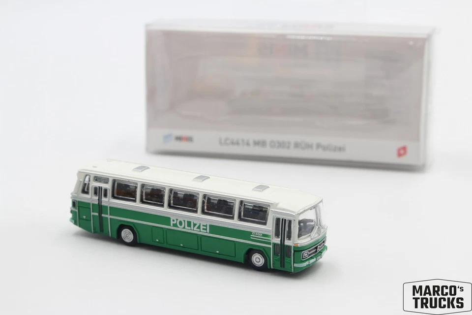 Lemke Minis Mercedes Benz O302 RÜH Polizei Nr. 4414 1:160 /LMN40 - Bild 1 von 1