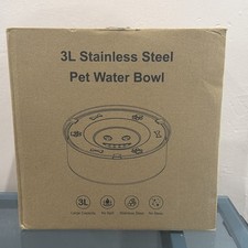 Dog Water Bowl Non-Spill 3L Stainless Steel Pet Bowl