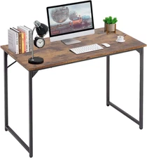 39" Computer Desk Modern Brown Wood Writing Study Table Office Home Bedroom
