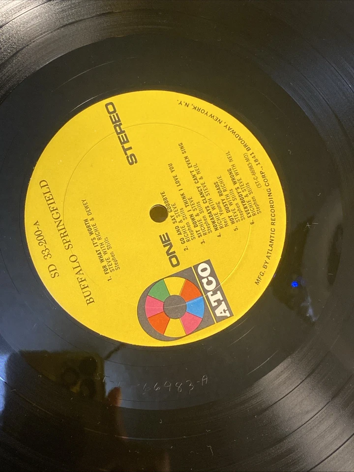 RARE BUFFALO SPRINGFIELD W/Shrink Price Tag -Self Titled- ATCO LP 33-200 A 1969 - Image 4 of 4
