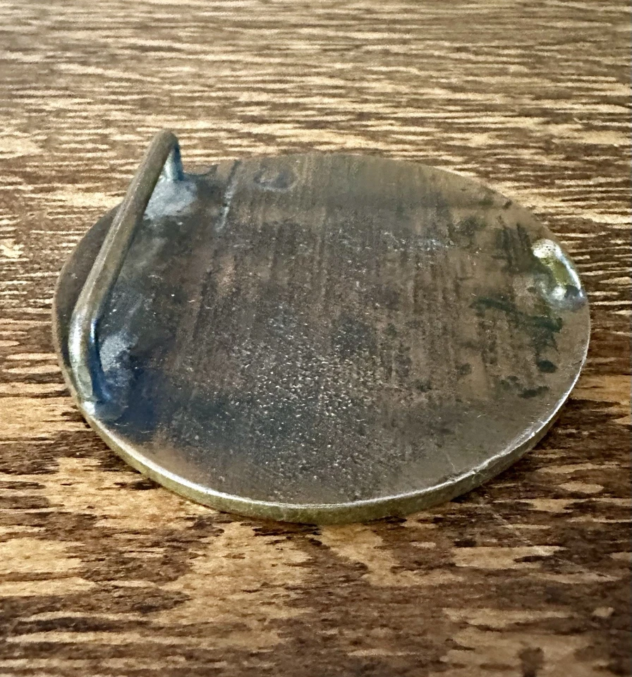 Bronze Chevy Chevrolet Corvette Racing Sport Car Gift 1970s Vintage Belt Buckle - Image 4 of 4