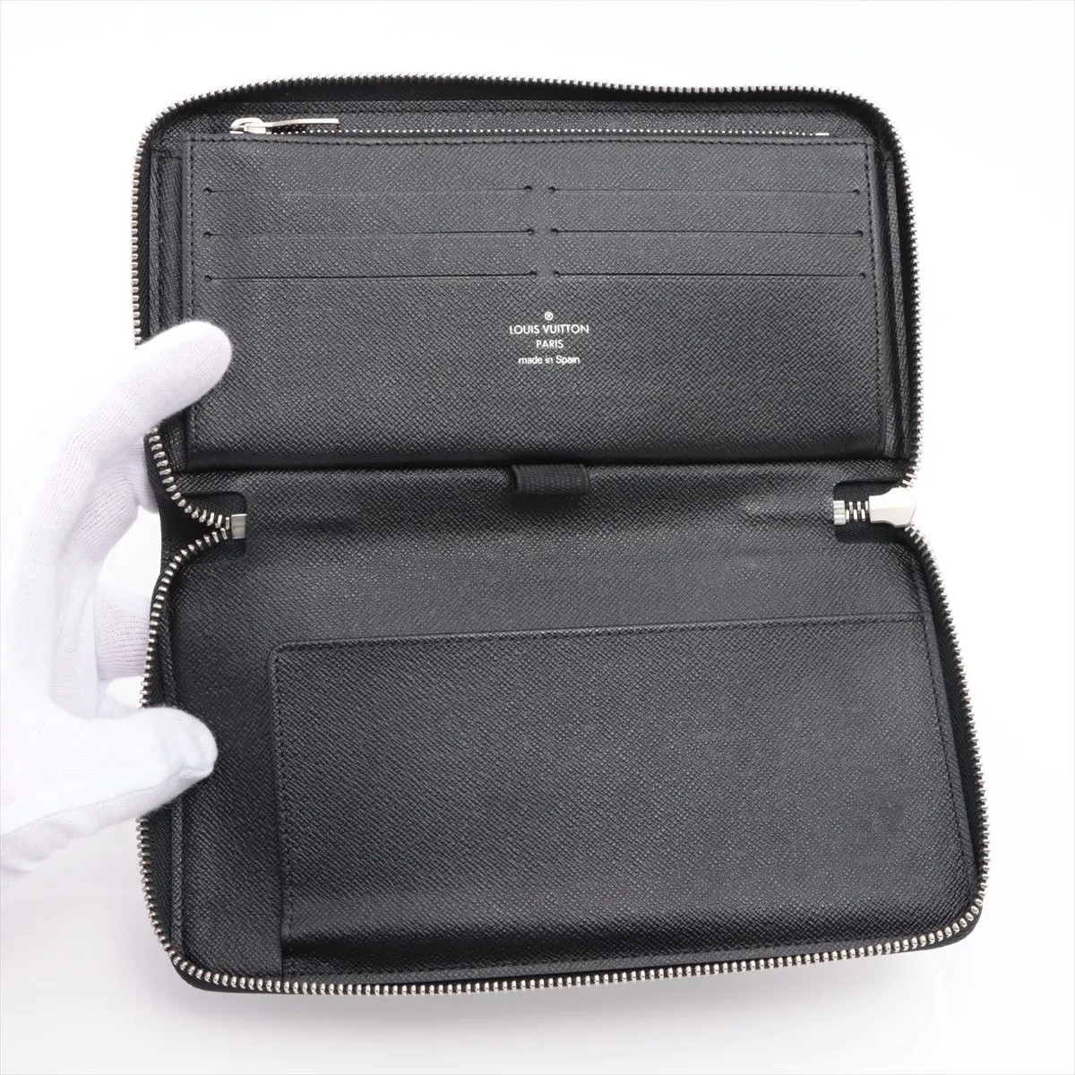 Louis Vuitton Damier Graphite Zippy Organiser N63077 Black Zip Round Wallet thumbnail 3