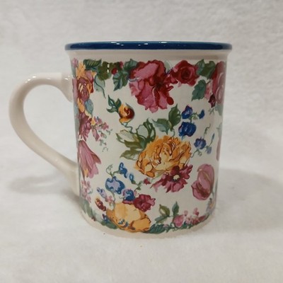 Vintage Potpourri Press Mug Tudor Garden 1988 Korea Signed Christina 9oz Ceramic