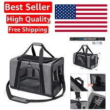 Comfort Travel Carrier for Small Cats/Dogs - Adjustable Strap, Secure Zippers
