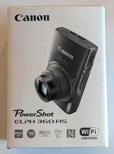 Canon PowerShot ELPH 360 HS WiFi 12x Optical Zoom Digital Camera  Black  New