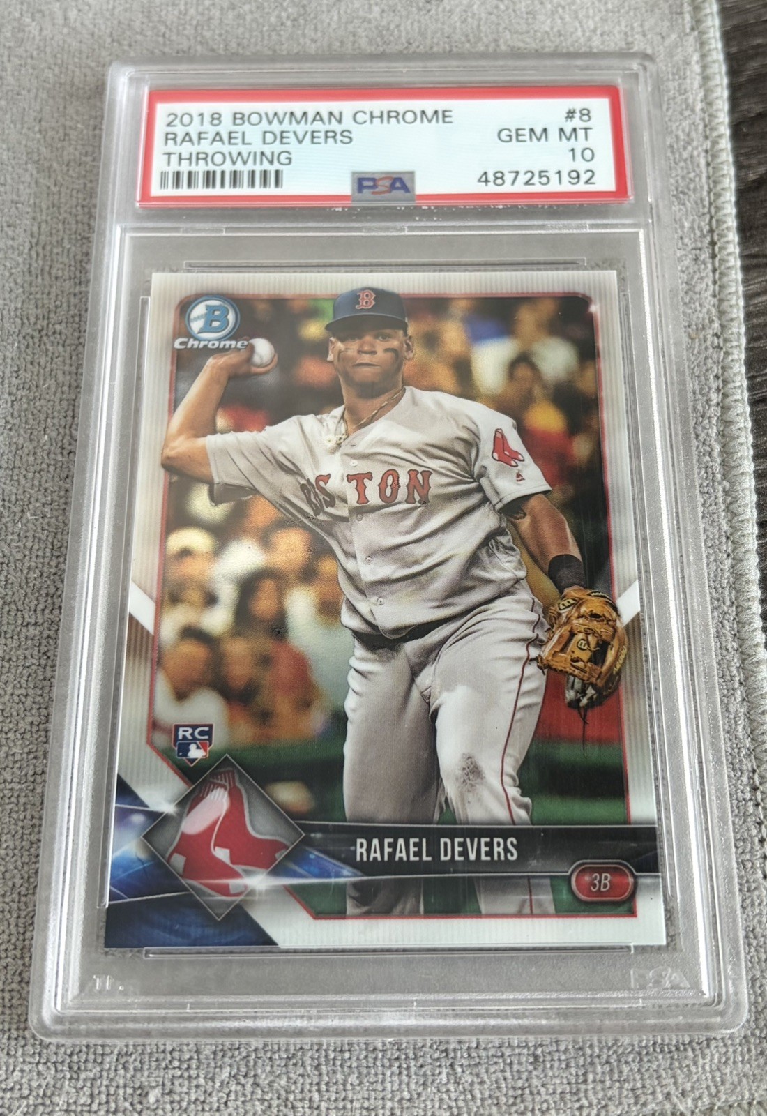 2018 Bowman Chrome Rafael Devers Throwing #8 Rookie PSA 10 RC