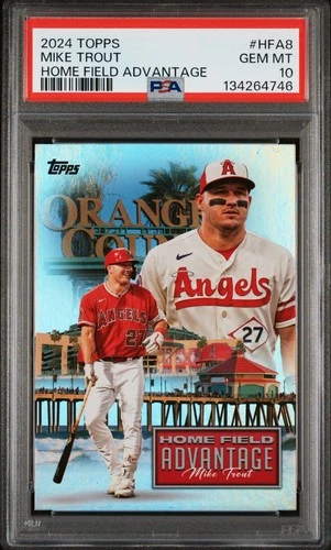 Mike Trout 2024 Topps Home Field Advantage #HFA-8 PSA 10 Angels