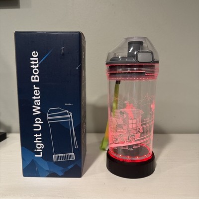 Lightzz Kids Water Bottle with 3D Glowing Train LED Light - Tritan BPA Free