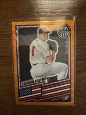 Carson Bolemon 2026 Panini Stars & Stripes Prizm Rookie Orange Wave 66/75!