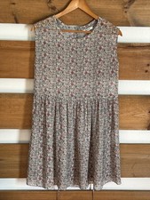 Madewell Sharon Floral Tie Back Chiffon Mini Dress in Shadowpetal Print Size XXS