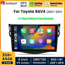 For Toyota RAV4 2007-2011 2 64G CarPlay Android15 Car Stereo Radio GPS Navi WiFi