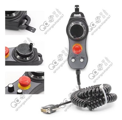 6 Axis Handwheel MPG Pendant DDCSE/DDCSV3.1/4.1 Plug+Emergency Stop Self-reset 