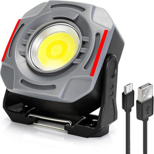 Magnetic Work Light Rechargeable, Portable Floodlight with Hook, Stepless Dimmab