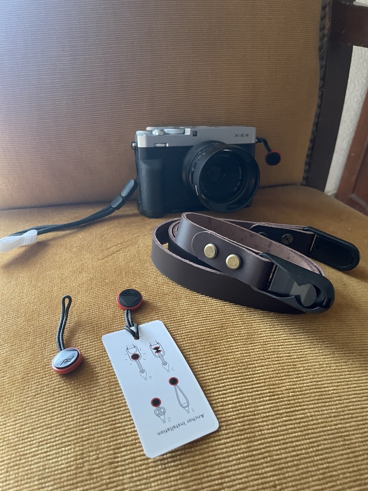Sangle en cuir pour appareil photo hybride avec connecteurs rapides amovibles