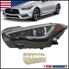 For 2017-2022 Infiniti Q60 LED DRL w/o AFS Projector Headlight Left Driver Side