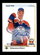 TAYLOR HALL 2017/18 SP AUTHENTIC RETRO DRAFT PICK AUTOGRAPH AUTO #05/50 T6756