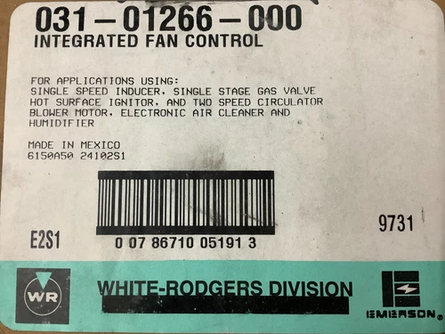 50A50-241 Gas Furnace Control Circuit Board 031-01266-000