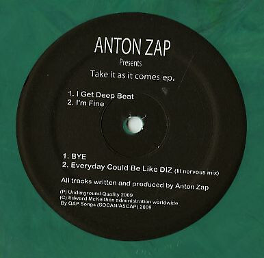 Anton Zap - Take It As It Comes EP. (12'', EP, RP, Gre) (Near Mint (NM or M-)) - 