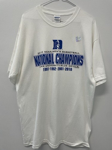 Duke Blue Devils Basketball 2010 NCAA NATIONAL CHAMPIONS Shirt Large NWOT 0624