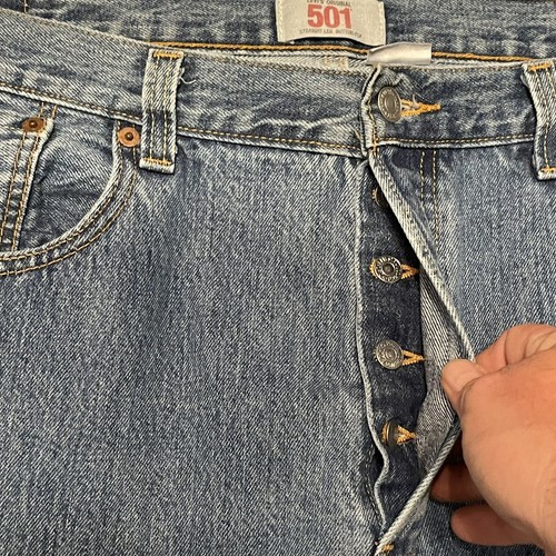Vintage Levis 501 XX Jeans Mens Sz 38x32 (Tag 38x34) WPL 423 Light Wash Denim - Picture 7 of 14
