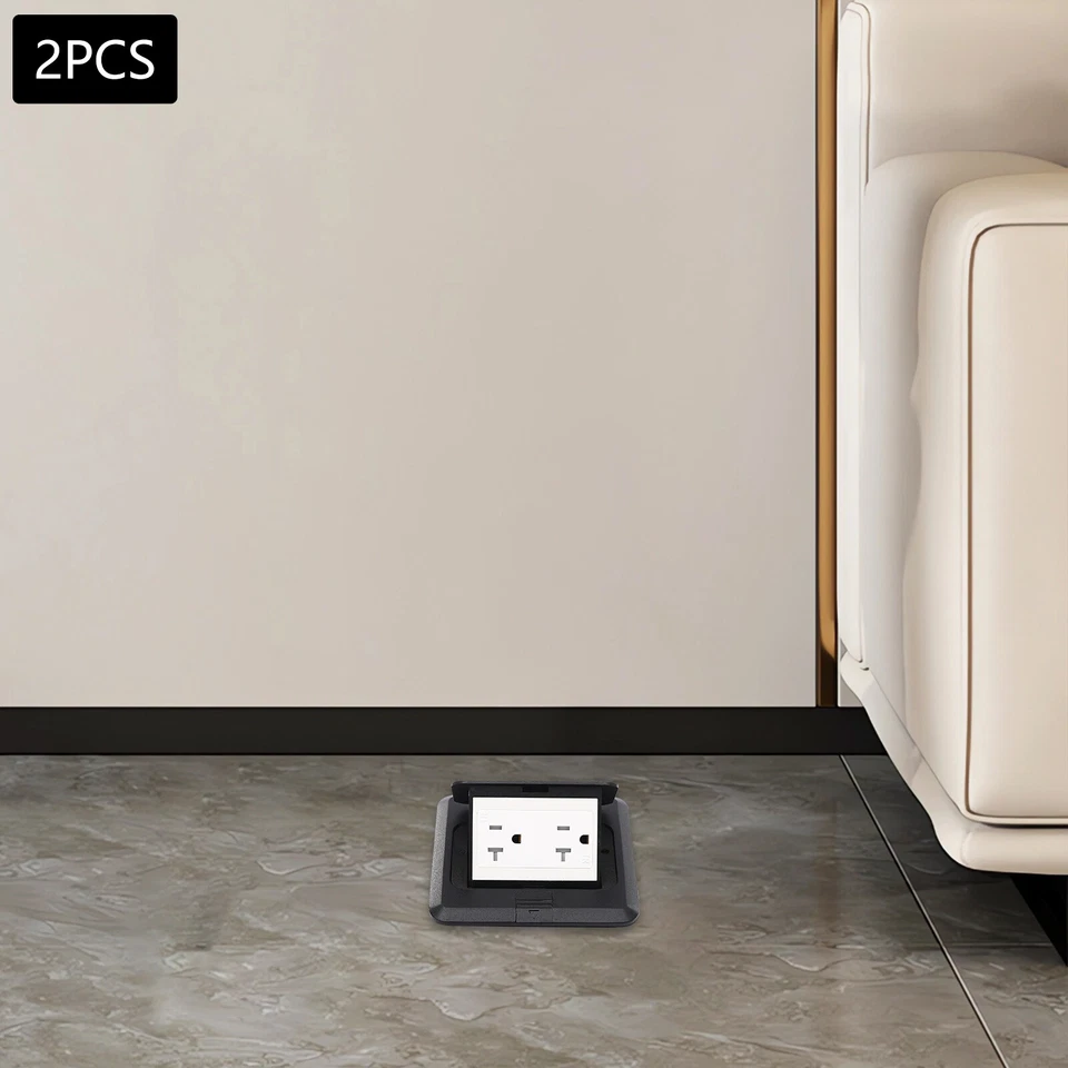 2Pcs Floor Sockets Floor Mount Pop-Up Hidden Sockets Indoor Sockets 4000W 125V - Image 3 of 4