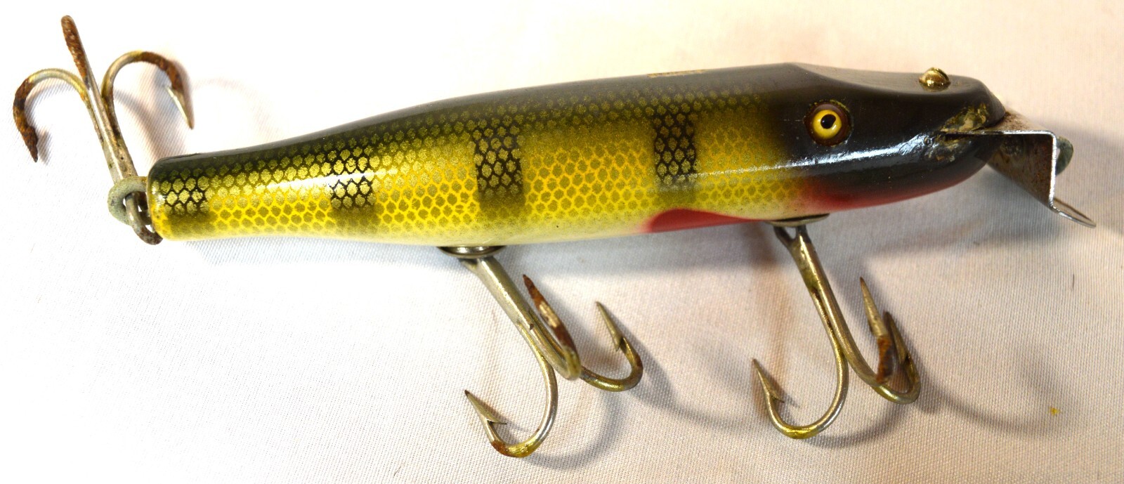 Leurre De Pêche Vintage Creek Chub Pikie Géant - Avec Boîte D'origine - Bois - Neuf?
