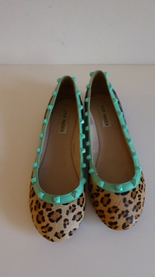 STEVE MADDEN Jayne Ballerina Leo  animal print  mit mint  Gr. 6,5 / 36,5 - 37