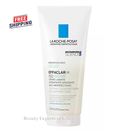 La Roche Posay Effaclar H Iso-Biome Cleansing Cream 200ml / 6.7oz Exp 01/2029