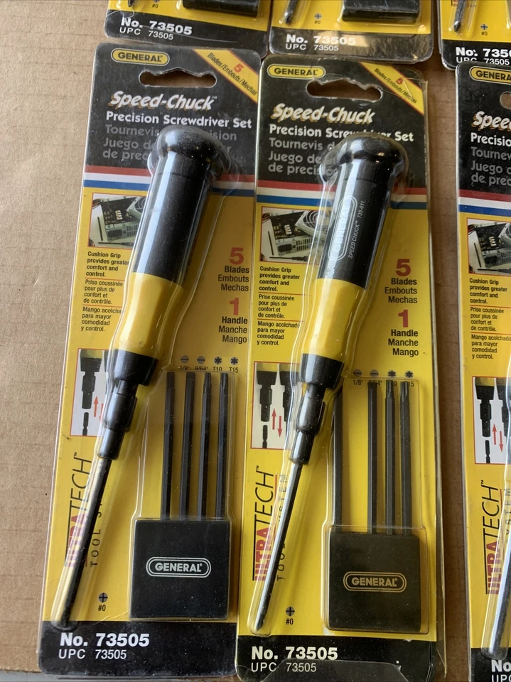 Speed-chuck 6 Piece 5 blades 1 handle Precision Screwdriver Set 73505 (10 PCS) - Image 4 of 4