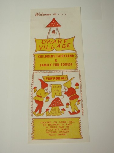 Vintage Dwarf Village Children’s Fairyland Ontario Canada Brochure